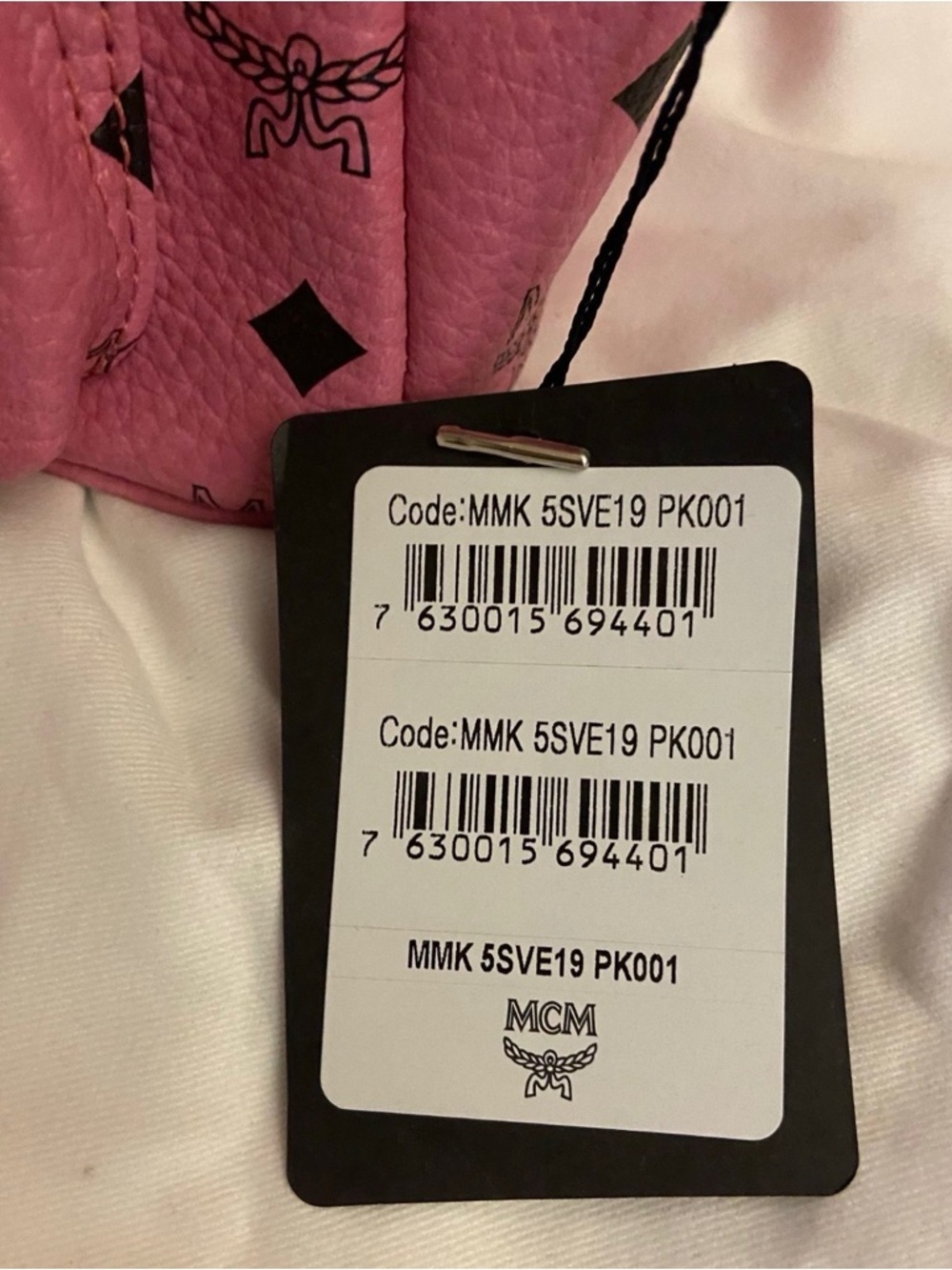 MCM Pink Leatherette Logo Studded Bag with Gold Hardware - Picture 8 of 8